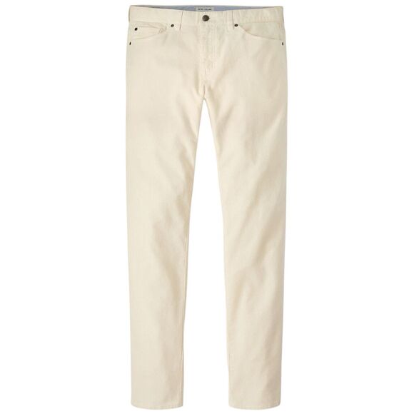 Peter Millar Mens White Corduroy Pants Size 38 Straight Leg Everyday Trousers - Picture 1 of 7